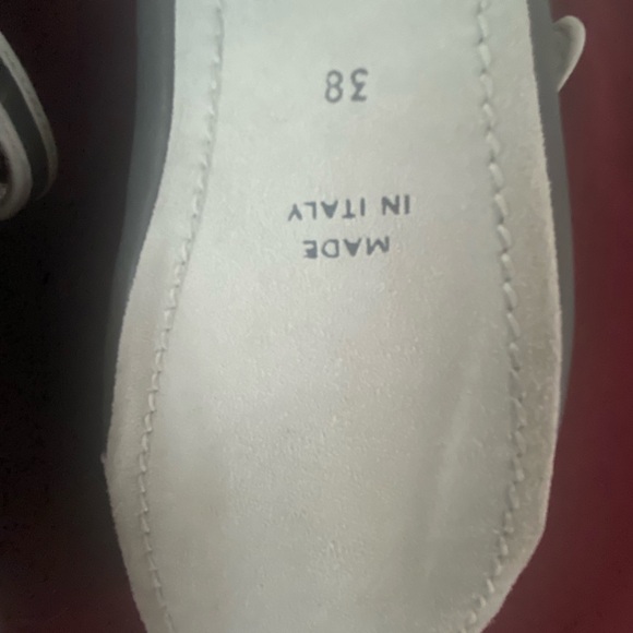 Vintage CHANEL Spring/Summer 2008 Maryjane flats. Gray/White. Leather. Size 38. - Picture 6 of 12